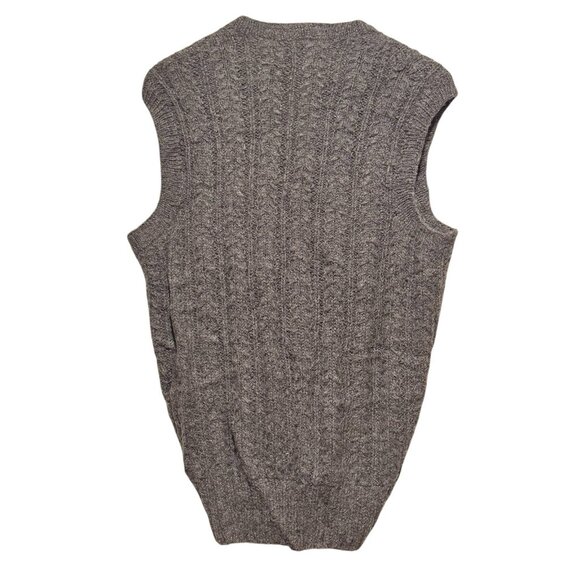 Vintage Pavo Real 100% Alpaca Wool Gray Womens Cardigan Sweater Vest Size Large - Picture 4 of 8